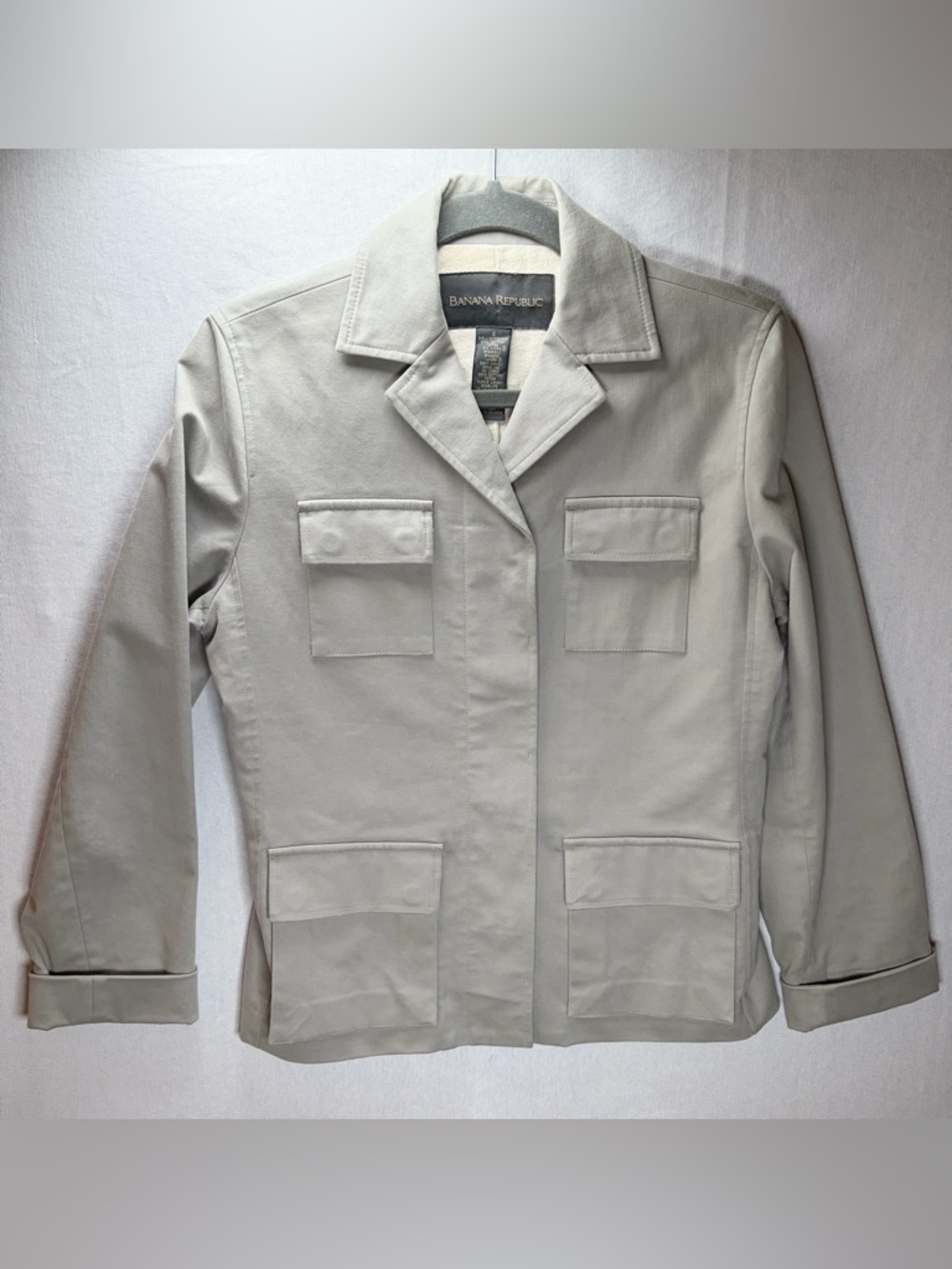 Banana Republic Vintage Women’s Tan Lined Safari Jacket - Size Small